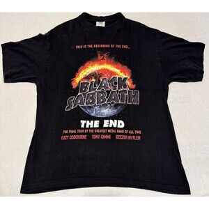 Black Sabbath Official The End Tour 2016 T-Shirt Men’s Size Large Ozzy Ozbourne
